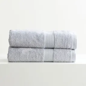 Renee Taylor Stella 2 Piece Silver Bath Sheet Pack
