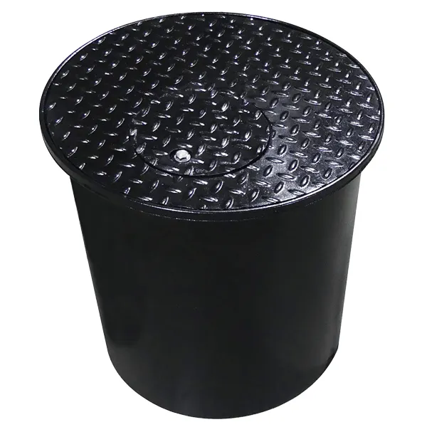 Round Manhole Cover, Vault 24" x 24" Height, Steel Lid