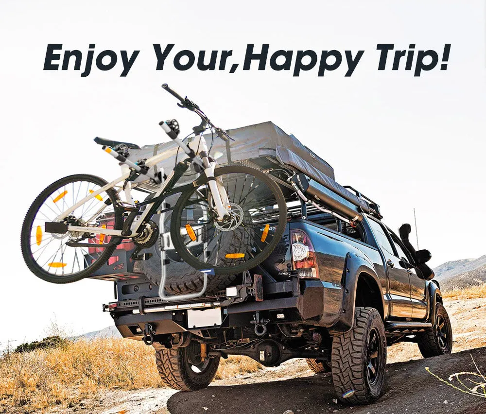 San Hima 2 Bike Carrier Spare Tire Rack Foldable Bicycle Bike Rack Rear Car