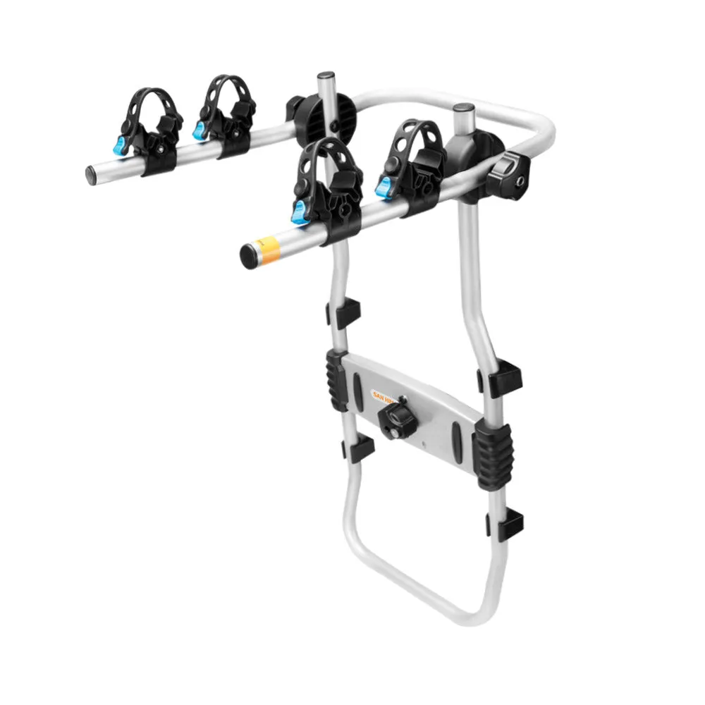 San Hima 2 Bike Carrier Spare Tire Rack Foldable Bicycle Bike Rack Rear Car