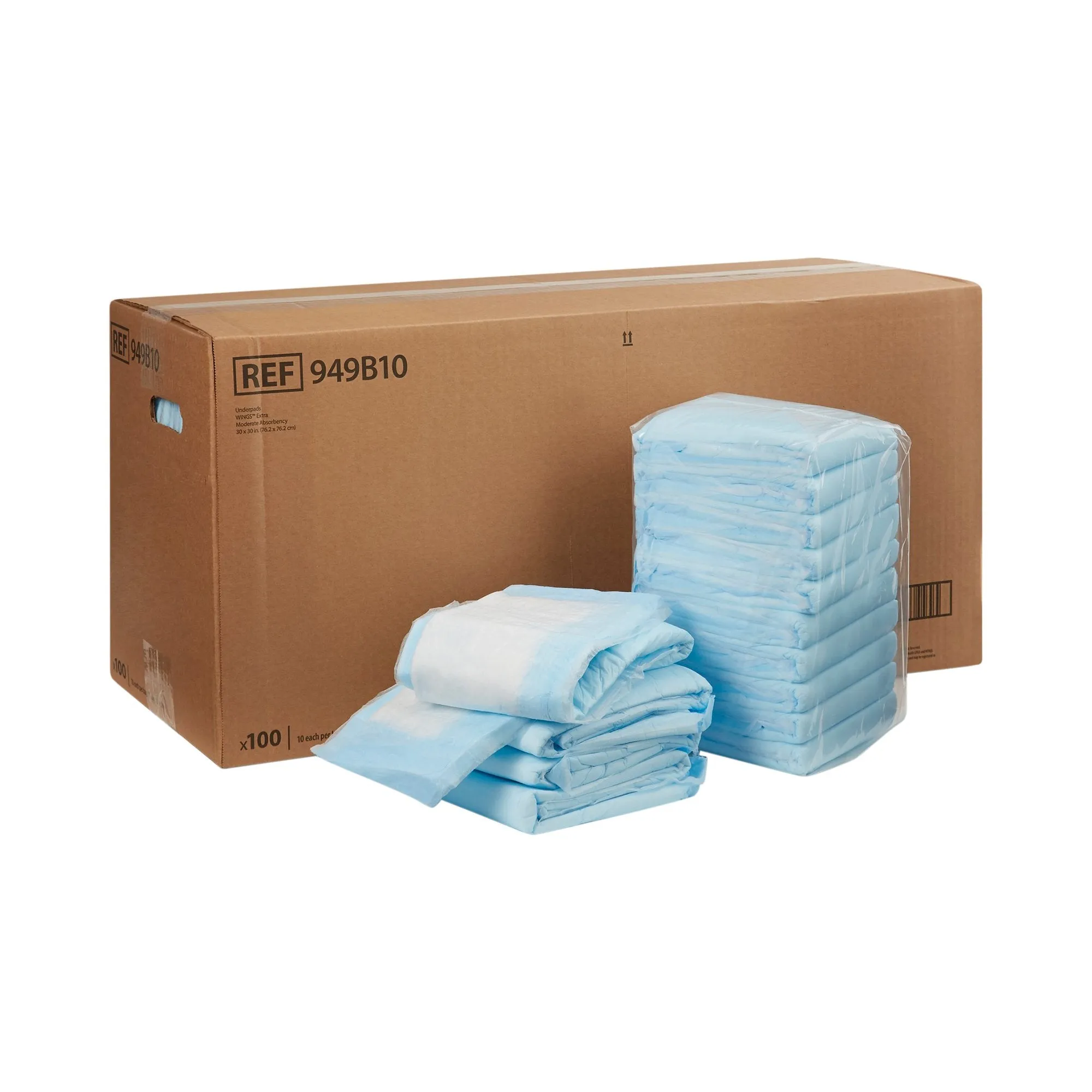Simplicity Extra Underpad, Disposable, 30 X 30 Inch, Moderate Absorbency, Blue