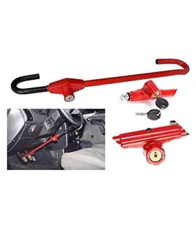 Universal Steering Wheel Pedal Lock (Rod Type)
