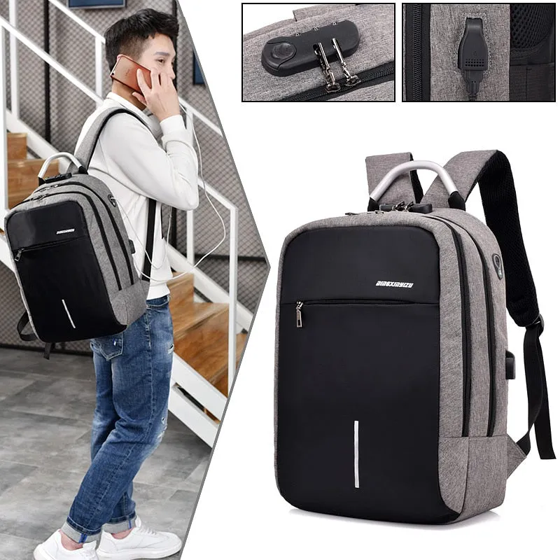 USB Backpack laptop bag anti-theft computer bag