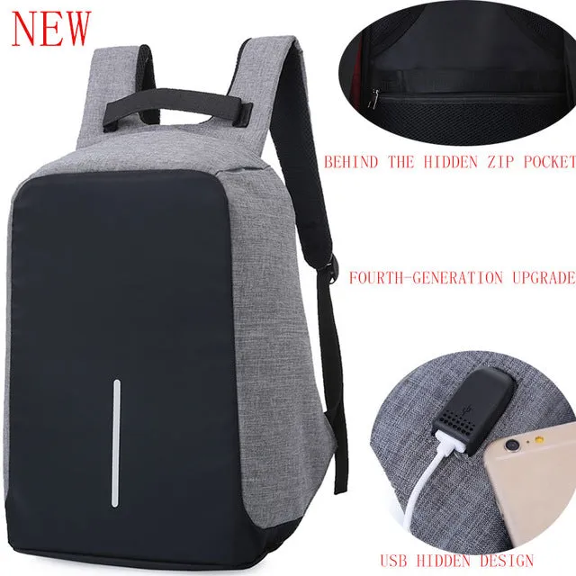 USB Backpack laptop bag anti-theft computer bag