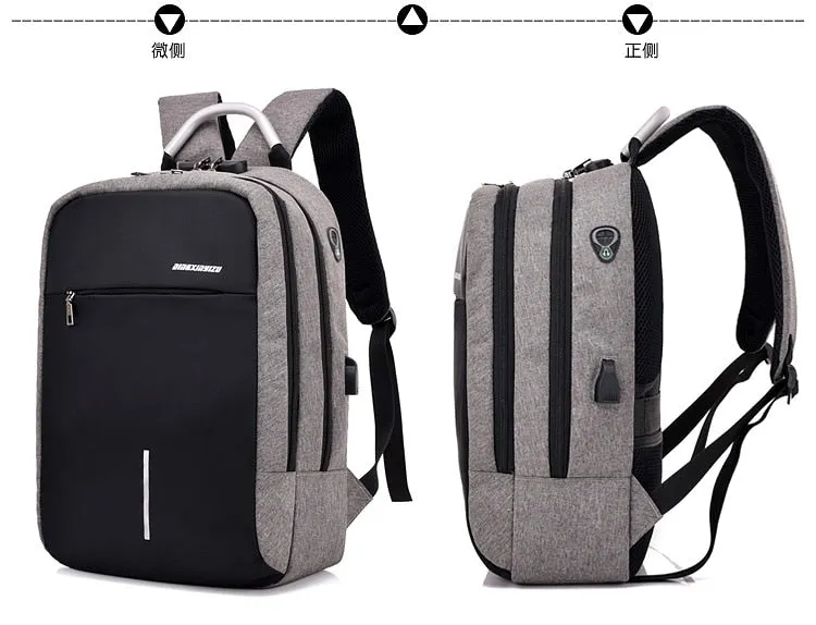 USB Backpack laptop bag anti-theft computer bag