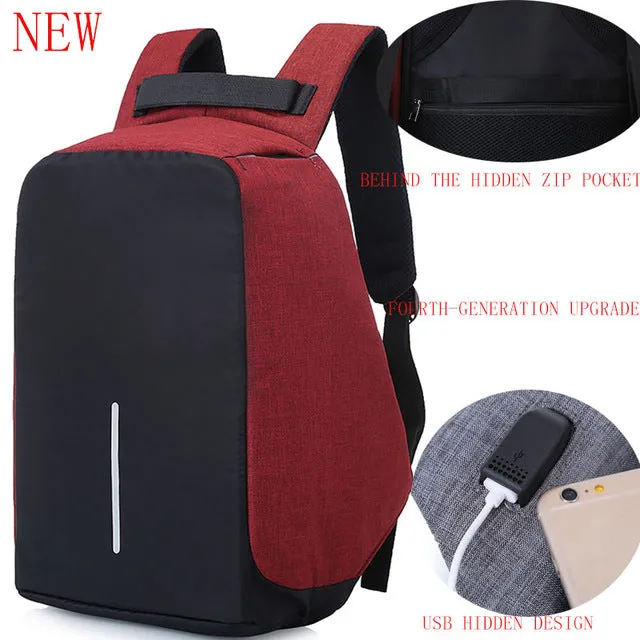 USB Backpack laptop bag anti-theft computer bag