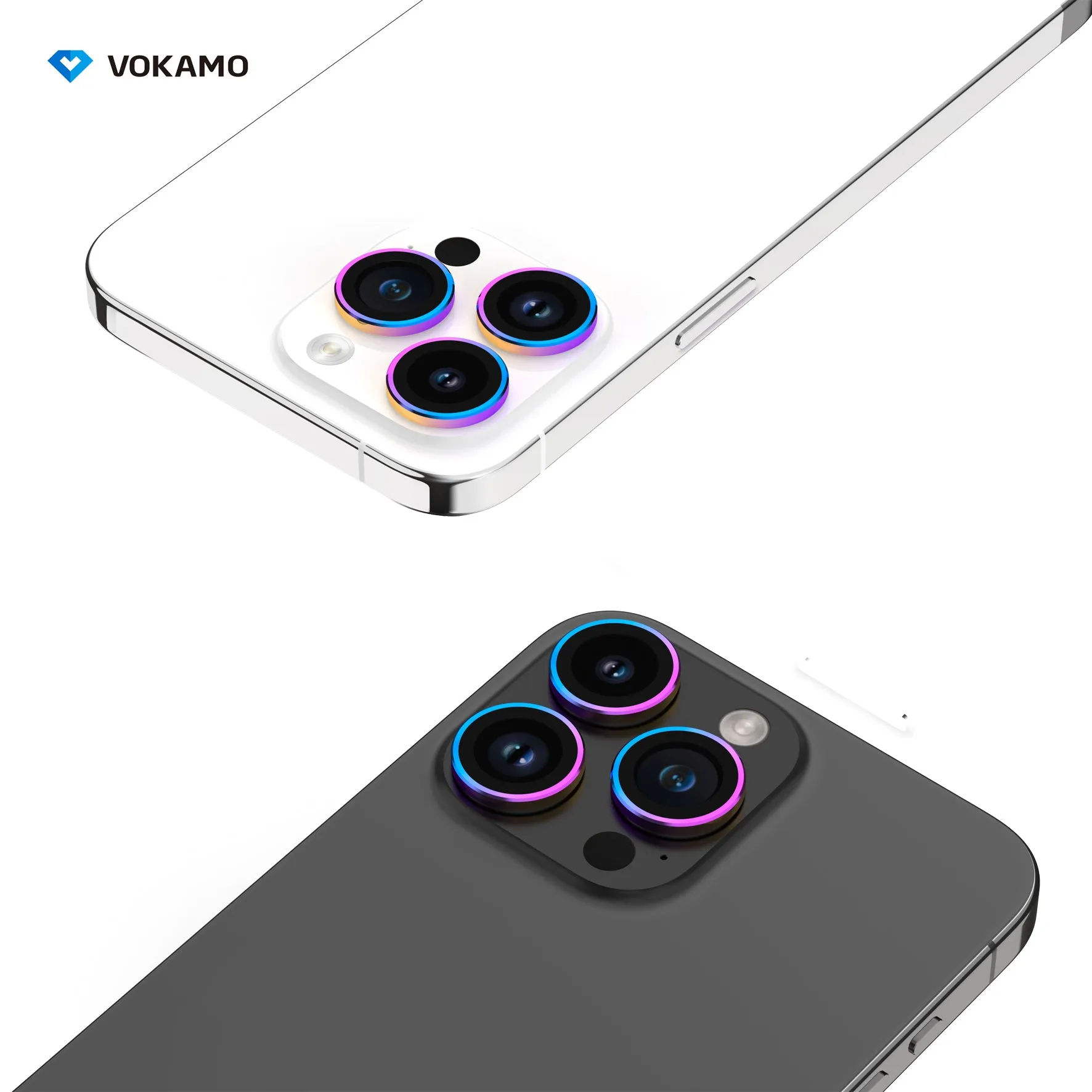 VOKAMO iPhone 15 Camera Lens Protector HD Clarity,Alloy Anti-scratch Lens Enhancer for iPhone 15 Pro Max/15 Pro/15/15 Plus