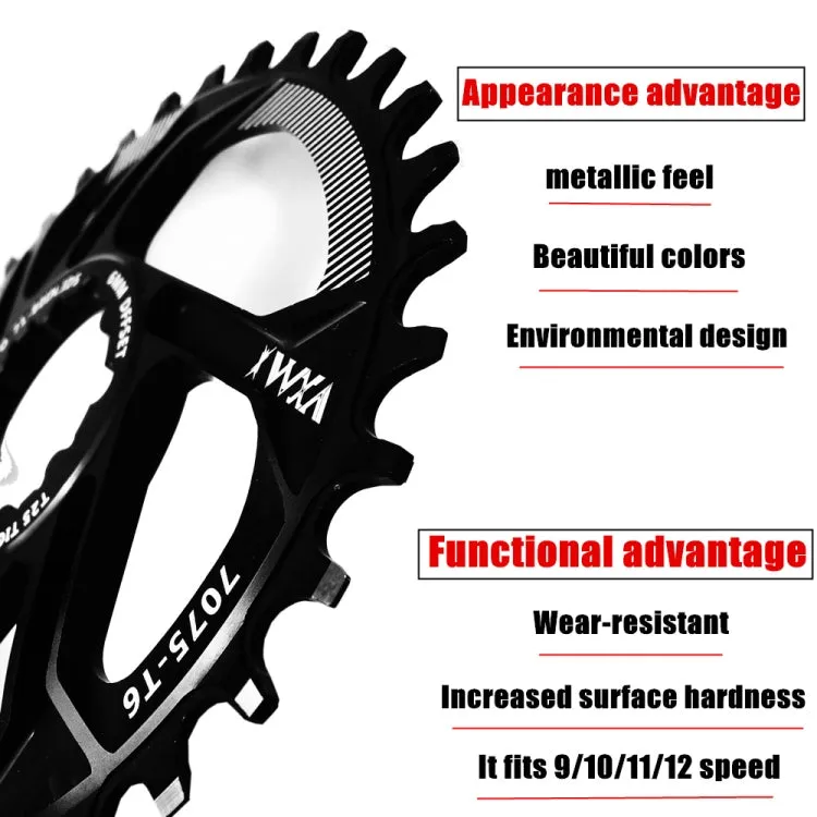 VXM Direct Loading Disc GXP Straight-fit One-piece Positive and Negative Teeth XX1 X0 X9 30T38T Single Disc Platter(Black)