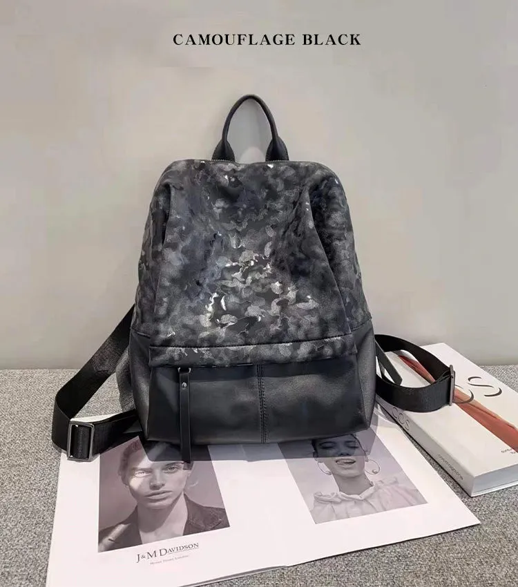 Women's Black Nylon Backpack Women's Backpacks With Laptop Compartment